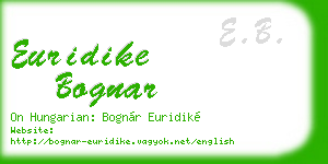euridike bognar business card