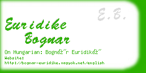 euridike bognar business card